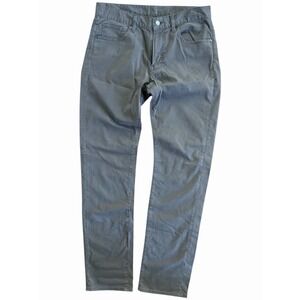 Uniqlo Slim Fit Pants Men 31x30 Gray Stretch Casual Chino Cotton Spandex